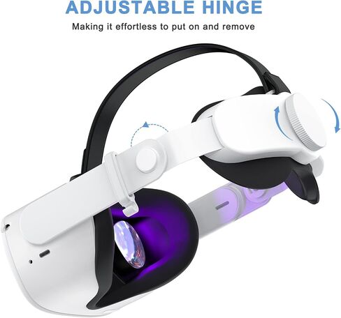SUPERUS Head Strap for Meta Quest 2 VR - Elite Strap Replacement with Adjustable Hinge - Enhanced Comfort, Reduces Head Pressure - VR Accessories for Quest 2 in Saudi Arabia