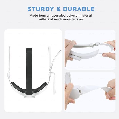 SUPERUS Head Strap for Meta Quest 2 VR - Elite Strap Replacement with Adjustable Hinge - Enhanced Comfort, Reduces Head Pressure - VR Accessories for Quest 2 in Saudi Arabia