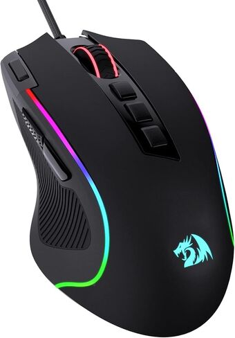 Redragon M612 Wired RGB Optical Gaming Mouse 8000 DPI Remapping Keys | Stable Lag-Free Connection, Redefine Keybinding Macro, Vibing Backlight, Ergonomic Grip Body Comfort in Kuwait