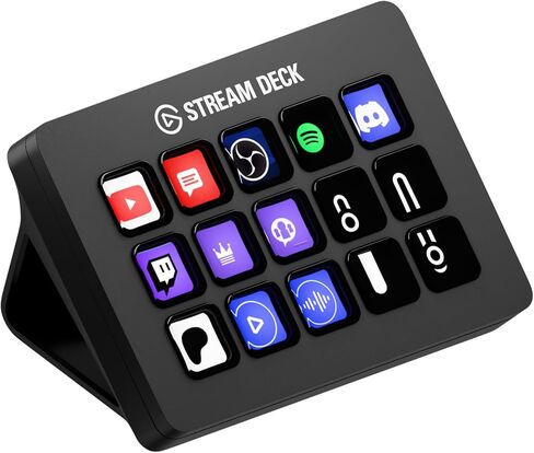 Elgato Stream Deck MK.2 Studio Controller, 15 Macro Keys | Trigger actions in OBS, Twitch, YouTube and more, Visual feedback, Hundreds of plugins, Works with Mac and PC in Kuwait