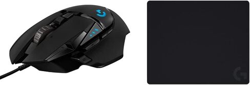 Logitech G502 Hero Wired Gaming Mouse - Black | High performance, 25,600 DPI, RGB, adjustable weights, 11 programmable buttons, on-board memory, PC/Mac in Saudi Arabia
