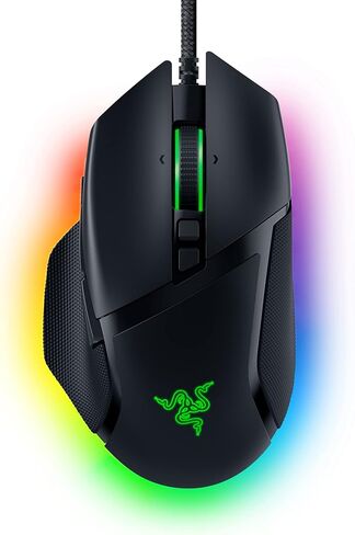 Razer Basilisk V3 Customizable RGB Wired Ergonomic Gaming Mouse, Black | Fastest Gaming Mouse Switch, Chroma RGB Lighting, 26K DPI Optical Sensor, 11 Programmable Buttons, HyperScroll Tilt Wheel in Kuwait