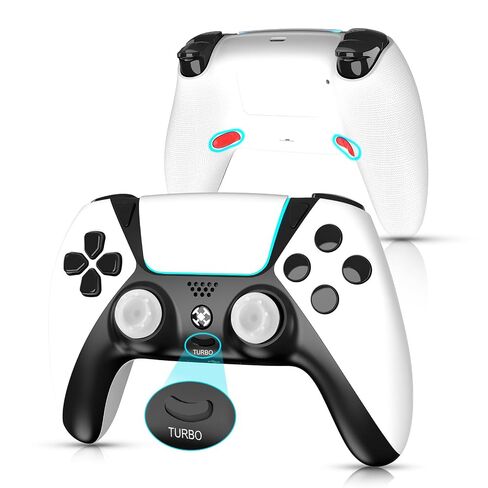 UGAME Replacement for Luna Controller,Ymir Wireless Controller for Fire TV with Back Paddles/Turbo/1200 mAh Power Supply,Mando Made for Luna/PS4/PC,White in Kuwait