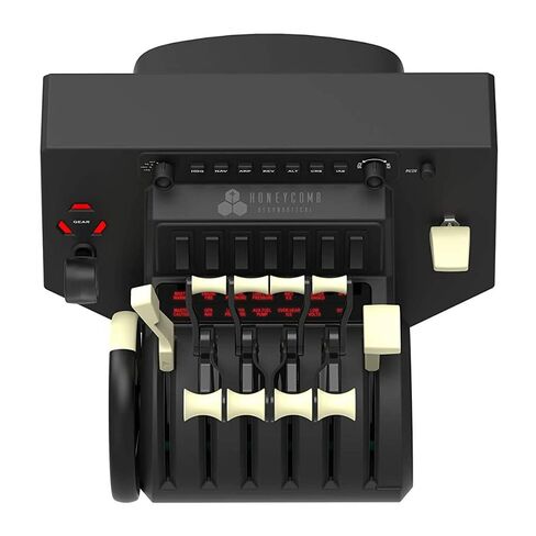 Honeycomb Bravo Throttle Quadrant — Flight Simulator Controls w/Autopilot, Annunciator Panel, Gear, Flaps, Trim Wheel — All-in-One Cockpit System w/Configurable Throttle Setup | Flight simulator controls w/autopilot, annunciator panel, gear, flaps in Saudi Arabia