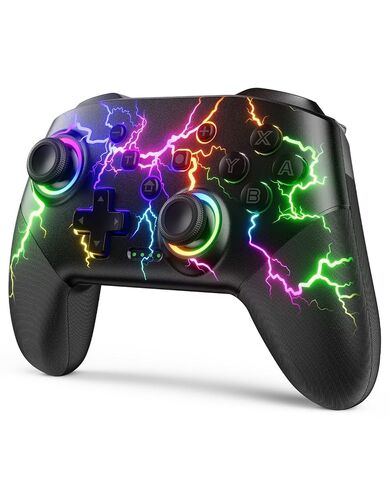 VOYEE Switch Controllers for Switch/Lite/OLED/PC, Pro Controller | Wireless, Programmable, RGB Lightning LED, 10-15H Runtime, One-key Pairing, Turbo, Vibration, 6-Axis Motion Control, Wake-up in Saudi Arabia