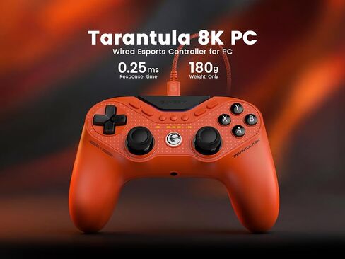 GameSir Tarantula 8K PC Wired Esports Controller for Windows | 8000hz Polling Rate, Gen-2 TMR Sticks, Hall Effect Triggers, 9 Remappable Macro Buttons, Six-Axis Gyroscope, RGB Lighting in Saudi Arabia
