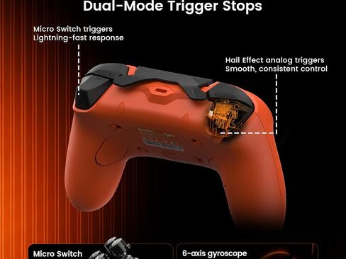 GameSir Tarantula 8K PC Wired Esports Controller for Windows | 8000hz Polling Rate, Gen-2 TMR Sticks, Hall Effect Triggers, 9 Remappable Macro Buttons, Six-Axis Gyroscope, RGB Lighting in Saudi Arabia