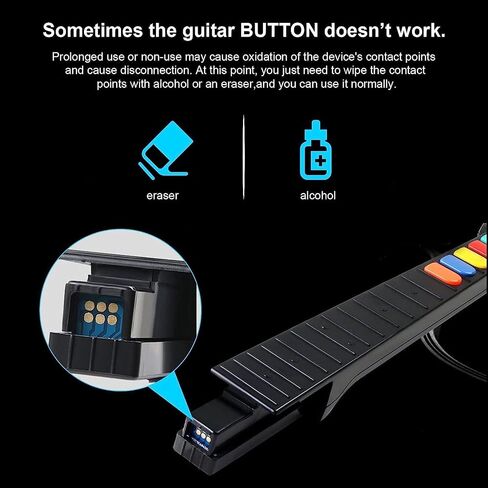 DOYO Wireless Guitar Hero Controller for PC and PlayStation 3 PS3 with Dongle for Clone Hero, Rock Band Guitar Hero Games - Black & White Bundle in Saudi Arabia