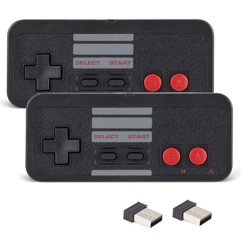 KIWITATA Wireless USB Controller for Retro PC Games, 2 Pack 2.4G Rechargeable Wireless N-e s Remote Gamepad Emulated Controller for Windows XP 7 8 11 & MAC & Retropie in Saudi Arabia