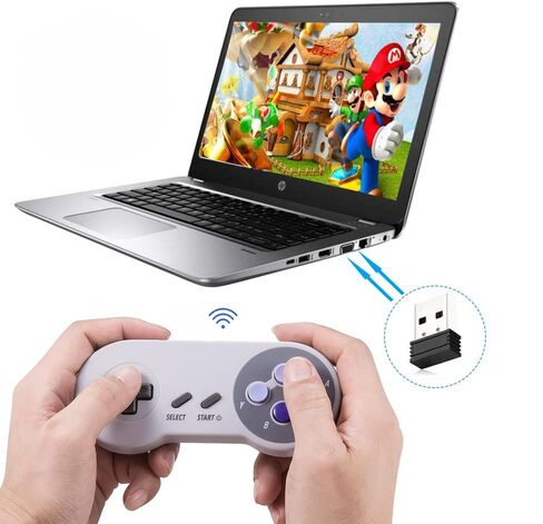 وحدة تحكم لاسلكية KIWITATA لوحدة تحكم SNES الأصلية، لوحة ألعاب لاسلكية عن بعد 2.4 جيجا هرتز لوحدة تحكم نظام الترفيه SNES وأجهزة الكمبيوتر الشخصية التي تعمل بنظام Windows وMAC وRaspberry Pi in Kuwait
