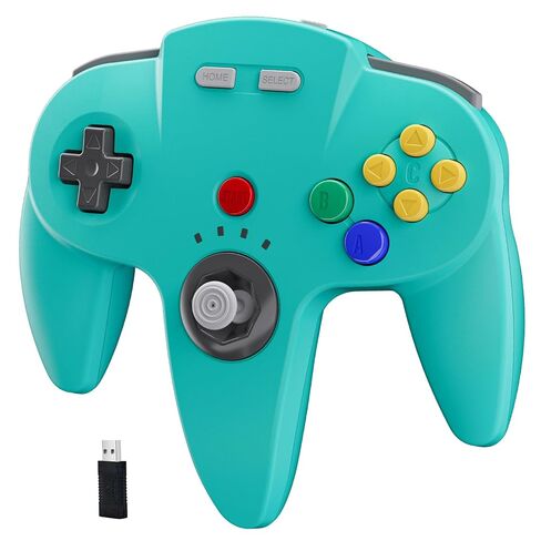 KIWITATA N64 Wireless USB Controller for Switch System Games, 2.4ghz Wireless N64 Remote Joystick Controller for Switch 1/Switch 2, MAC, PC Windows 7,8,10,11 Black in Saudi Arabia
