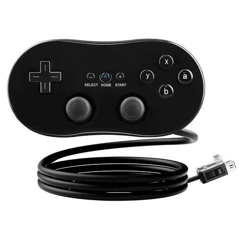 OSTENT Wired Classic Controller Gamepad Joystick for Nintendo Wii Remote Console Video Game Color Black in Saudi Arabia