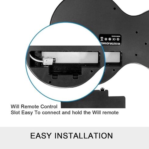 NBCP WII Guitar Hero,Wireless Guitar Controller for WII Guitar Hero Guitar and Rock Band Games,Compatible with all Guitar Hero Games,Rock Band 2,Legends of Rock（Black） in Kuwait