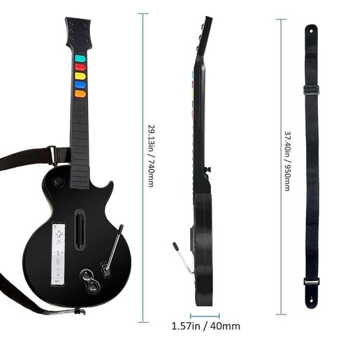 DOYO Wireless Controller for Wii – Compatible with Guitar Hero Series, Rock Band 2 & 3 (Not for Rock Band 1) – Includes Adjustable Strap – Black in Saudi Arabia