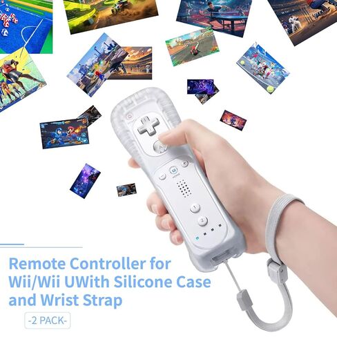GLOWANT 2 Pack Wii Controller مع حزام المعصم، وحدة تحكم عن بعد لنينتندو Wii/Wii U in Kuwait