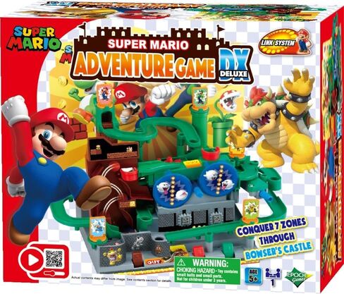 EPOCH Games - Super Mario Adventure Game Deluxe | Tilt and steer a marble through obstacle courses - hands-on dexterity challenges packed with warp-pipe surprises, Ages 4+ in Saudi Arabia