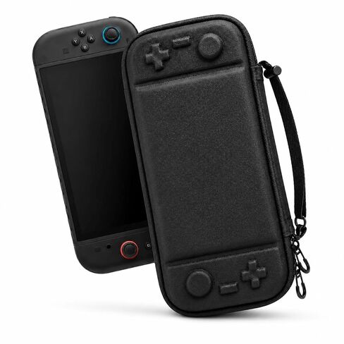 Bemkiru [Charge inside] Switch 2 Case with Adapter and for Joy Cons Storage | Charge-While-Travel Carrying Case for Nintendo Switch 2, Hard EVA Shell, Raised Bumpers, Shock-Absorbing, Travel Handle in Saudi Arabia