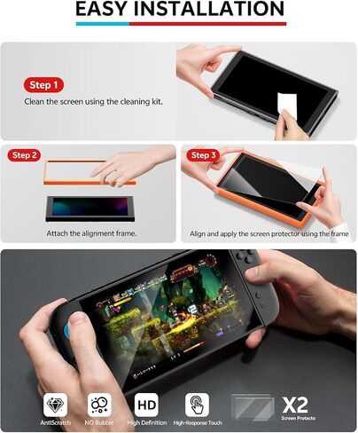 حزمة الملحقات لجهاز Nintendo Switch 2، 16 في 1: حقيبة حمل، 2 واقي شاشة، عجلة قيادة، مقبض لوحدة تحكم Joycon، غطاء حماية لوحدة التحكم قابل للإرساء، إلخ. مجموعة ألعاب 2025 Switch2 in Kuwait