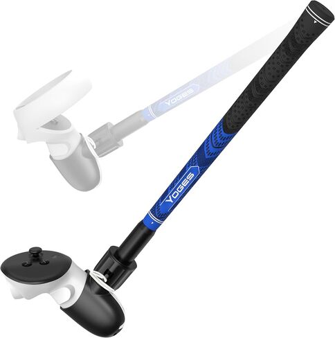 YOGES VR Golf Club Attachment Compatible with Meta Quest 3S/ Quest 3/ Oculus Quest 2 Controller, Non-Slip VR Golf Handle Grips 90 Degree Keep Tracking for Golf VR Games (ONLY for Right Controller) in Saudi Arabia