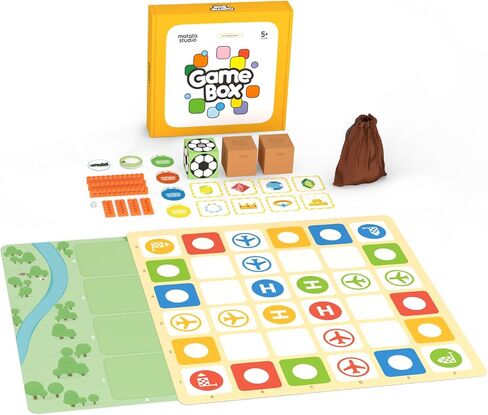 Game Box, 5 Programming Board Games for Coding Set Kids 4-10 | Educational STEM Add-On with 5 Board Games & Rich Learning Materials, Works with Coding Set & Pro Set, Ages 4-10 in Saudi Arabia