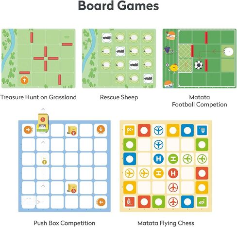 Game Box, 5 Programming Board Games for Coding Set Kids 4-10 | Educational STEM Add-On with 5 Board Games & Rich Learning Materials, Works with Coding Set & Pro Set, Ages 4-10 in Saudi Arabia