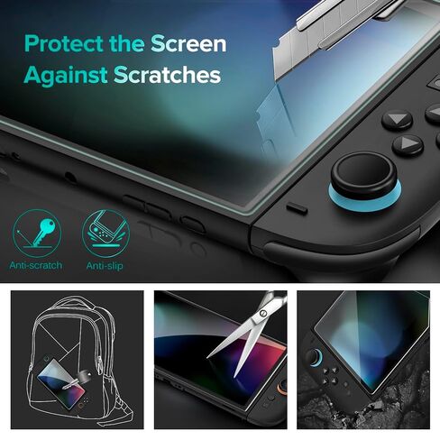 ivoler 3-Pack Screen Protector Tempered Glass for Nintendo Switch 2 Model 2025, Transparent HD Clear Anti-Scratch Screen Protector Accessories Compatible with Nintendo Switch 2, [7.9 inch] in Saudi Arabia