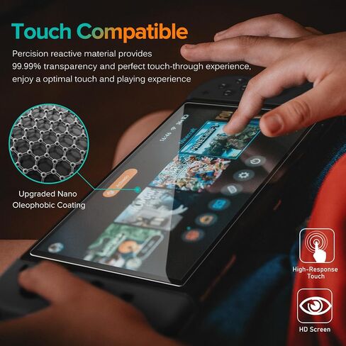 ivoler 3-Pack Screen Protector Tempered Glass for Nintendo Switch 2 Model 2025, Transparent HD Clear Anti-Scratch Screen Protector Accessories Compatible with Nintendo Switch 2, [7.9 inch] in Saudi Arabia