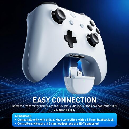 Wireless Gaming Headset for Xbox Series X/S, PS5, PC, Low Latency mit Mic | Gaming Headphones with 100-Hour Battery, 2.4GHz USB & Bluetooth 5.4, 50mm Drivers, Adjustable Headband, Soft Ear Cushions in Saudi Arabia