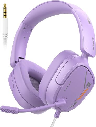 NUBWO HG04L Gaming Headset for PS5/PS4, Xbox Series X|S/Xbox One, Switch – 250g Lightweight, Clear Unidirectional Mic, Soft Memory Earmuffs, 3.5mm Jack for Gaming & Work (Splitter not Included) in Saudi Arabia