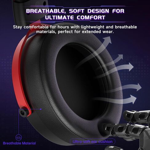 Acer Gaming Headset with Aluminum Frame for PS5, PS4, Switch - Black | Tri-Mode(2.4GHz/Bluetooth/Wired) Gaming Headphones with ENC Mic, Stereo Sound, 40H Battery, Green Light, 50mm Driver in Saudi Arabia