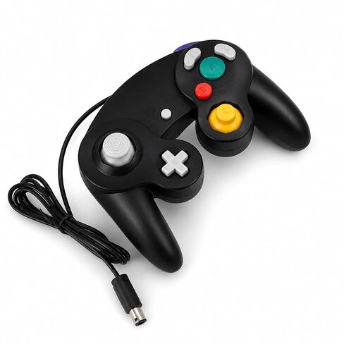 ANGFA 2 Pack Wired Controllers for GameCube, Classic Controller Compatible with Wii and NGC Game Cube Console, Plug & Play Classic Gamepad (Black) in Kuwait