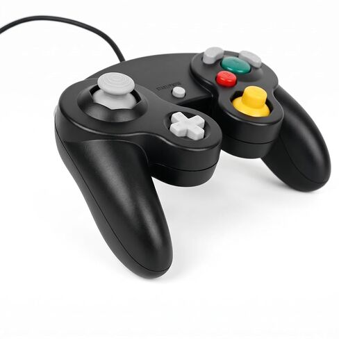 ANGFA 2 Pack Wired Controllers for GameCube, Classic Controller Compatible with Wii and NGC Game Cube Console, Plug & Play Classic Gamepad (Black) in Kuwait