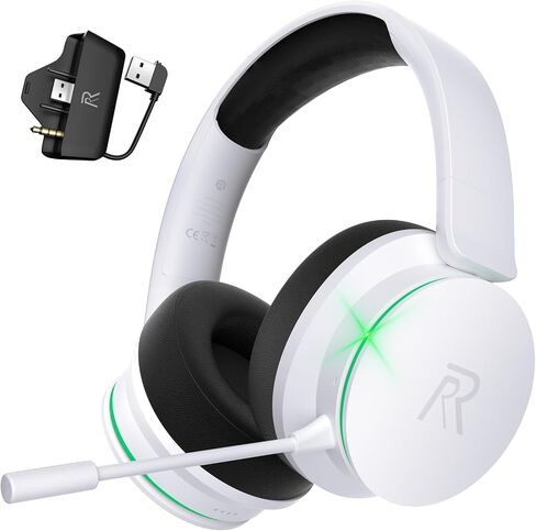 Wireless Gaming Headset for Xbox Series X|S, Xbox One, PS5, PS4-Blackwhite | Rotatable Earmuffs, 3D Surround Sound, Noise Canceling Microphones for Xbox Series X|S, Xbox One, Sega Gear, Mac in Saudi Arabia