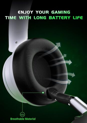 Wireless Gaming Headset for Xbox Series X|S, Xbox One, PS5, PS4-Blackwhite | Rotatable Earmuffs, 3D Surround Sound, Noise Canceling Microphones for Xbox Series X|S, Xbox One, Sega Gear, Mac in Saudi Arabia