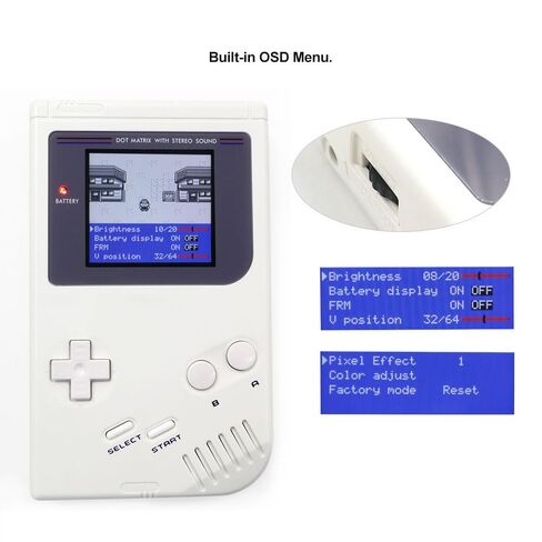 HISPEEDIDO V5 Ultra IPS Backlight Kit For GAMEBOY GB DMG FRM OSD Backlit LCD Screen Kits | V5 Ultra IPS Backlight Kit For GAMEBOY GB DMG Replacements Backlit Kits LCD Screen 36 color modes Built in FRM OSD Function in Saudi Arabia