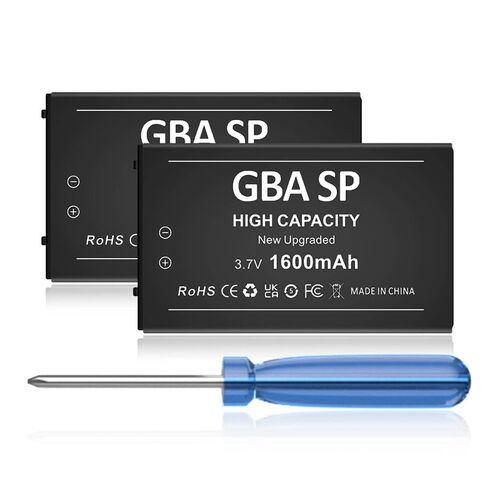 HUAENG Gameboy Advance SP Battery, Upgraded 1600mAh High Capacity Rechargeable Lithium-ion Battery for Nintendo GBA SP Gameboy Advance AGS-001, SAM-003 in Kuwait
