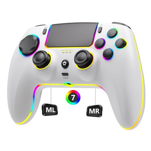 SZDILONG Wireless Controller for PS5 Pro/Slim, MAC, iOS, Steam, PC/Android | Hall Sticks, AutoTurbo, Programmable, Microphone, 800mAh Battery, Dual Vibration, 3.5mm Audio Jack, Usb-C Cable, Black in Kuwait