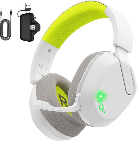 Gvyugke Wireless Gaming Headset for Xbox Series X/S, Xbox One, PS5 - Black | Flip-to-Mute Gaming Headphones with Mic, 70H Playtime, 20ms Low-latency Audio, Bluetooth 6.0, Foldable, 3D Surround Sound in Saudi Arabia