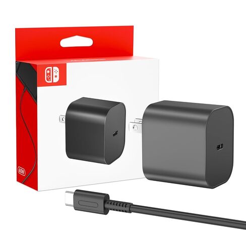 10ft Charger for Nintendo Switch 2-20V 3A 60W AC Adapter Fast Charging with 10ft USB C Cable - Compatible with Switch/OLED/Lite/Steam Deck - Support 4K TV Mode - Original Quality in Saudi Arabia