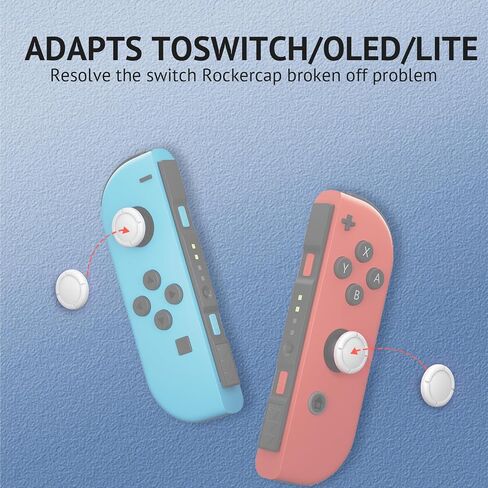 6 Pack White Silicone Analog Stick Covers for Nintendo Switch, Joy-Con Controller Thumb Grips, Joystick Replacement Caps in Saudi Arabia