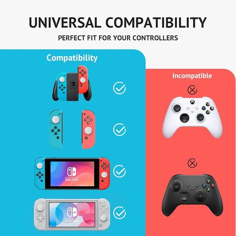 6 Pack White Silicone Analog Stick Covers for Nintendo Switch, Joy-Con Controller Thumb Grips, Joystick Replacement Caps in Saudi Arabia