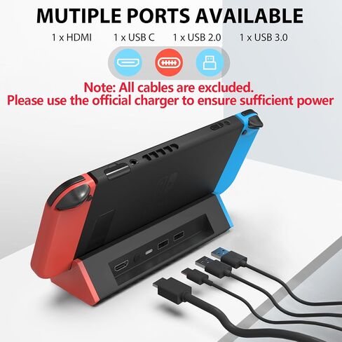SIWIQU TV Dock Station for Nintendo Switch/Switch OLED, Portable TV Docking Station Replacement with 4K HDMI Adapter/Type C Port/USB Port for Official Nintendo Switch (for Switch/OLED) in Kuwait