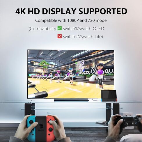 SIWIQU TV Dock Station for Nintendo Switch/Switch OLED, Portable TV Docking Station Replacement with 4K HDMI Adapter/Type C Port/USB Port for Official Nintendo Switch (for Switch/OLED) in Kuwait