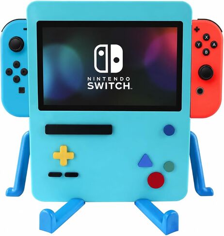 GRAPMKTG Charging Stand for Nintendo Switch Accessories Portable Dock Compatible for Nintendo Switch OLED Cute Case Decor Gift Men Women Kids Blue [Nintendo_Switch] in Kuwait