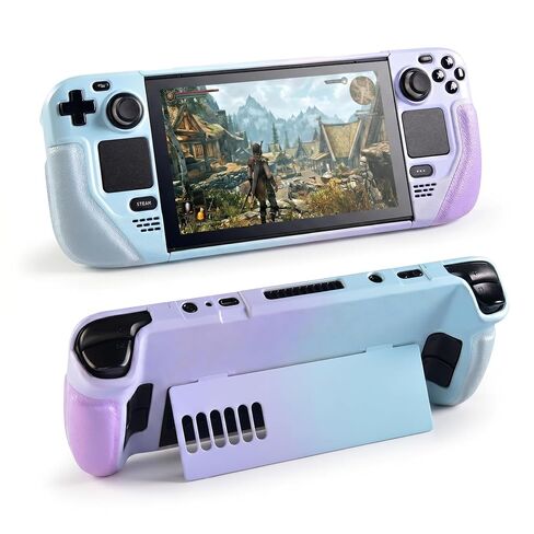 UYIYE Kickstand Case for Steam Deck OLED - Soft Leather Handle Protective, Anti-Slip Shockproof Heat Dissipation and Reliable Accessory with Stand Function Anti-Scratch,Lightweight Design Gradient in Saudi Arabia