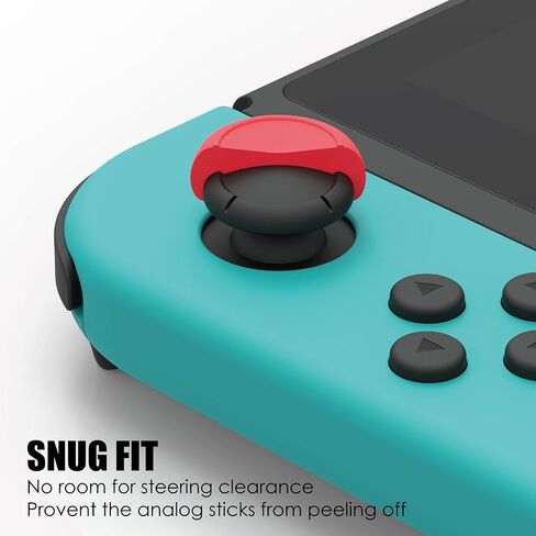 Skull & Co. Skin, CQC and FPS Thumb Grips Set Joystick Cap Analog Stick Cap for Nintendo Switch Joy-Con Controller - Black, 3 Pairs (6pcs) in Kuwait