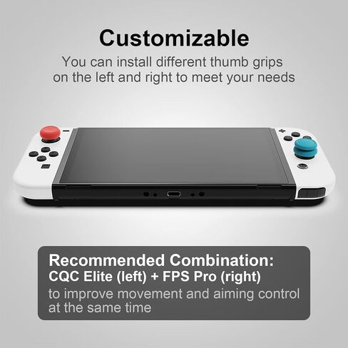 Skull & Co. Skin, CQC and FPS Thumb Grips Set Joystick Cap Analog Stick Cap for Nintendo Switch Joy-Con Controller - Black, 3 Pairs (6pcs) in Kuwait