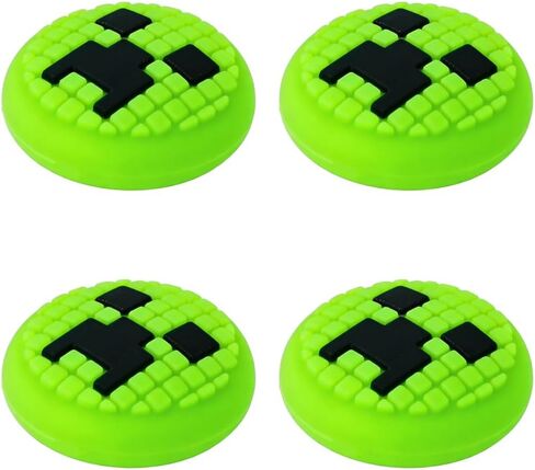 Thumb Grips Caps for Nintendo Switch 1/ OLED/Lite, 4 Pcs Silicone Thumb Grip Caps for Nintendo Switch Joystick Cover Cute Accessories Joy con Thumb Grips - Green in Saudi Arabia