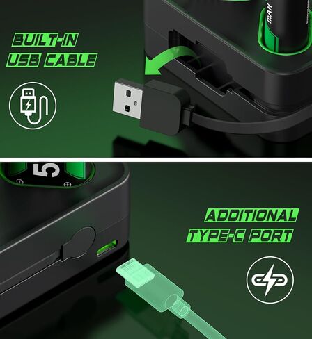 DINOSTRIKE Rechargeable Battery Pack & Charger Station for Xbox Series X|S, Xbox One Controllers - Includes 4 Battery Packs for Xbox with USB-A & USB-C Charging in Saudi Arabia