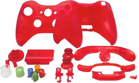 OSTENT Replacement Case Shell & Buttons Kit for Microsoft Xbox 360 Wireless Controller Color Red in Saudi Arabia